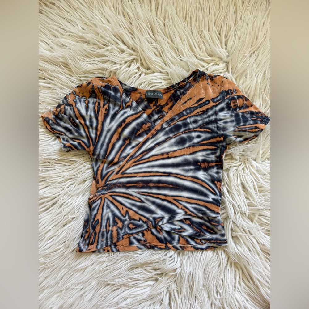 Last Chance!  Women’s Tie Dye Wrap Top XS - Tela Designs